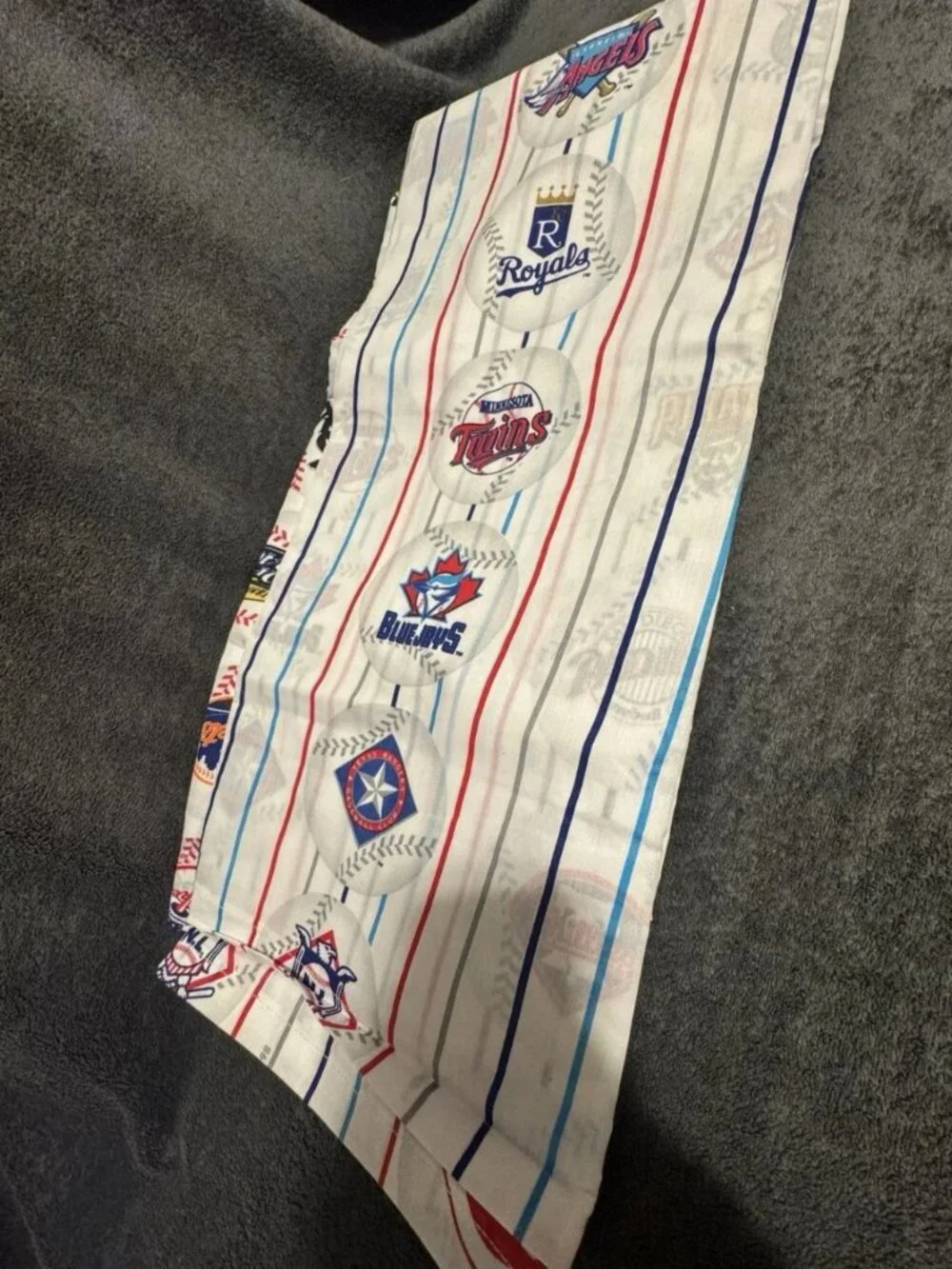 Vintage Flat Sheet 1998 MLB Major League Baseball All Team Logos Print
